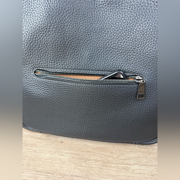 Coach Black Cary Shoulder Bag gunmetal NWT - Picture 4 of 15